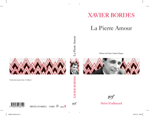 La Pierre Amour. Xavier Bordes