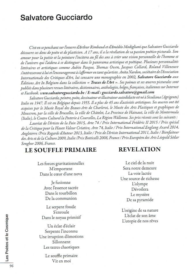 Les Poètes et le Cosmique, Anthologie de poésie 2015 par J.P Béchu et Marguerite Chamon, Les Editions du Net   3