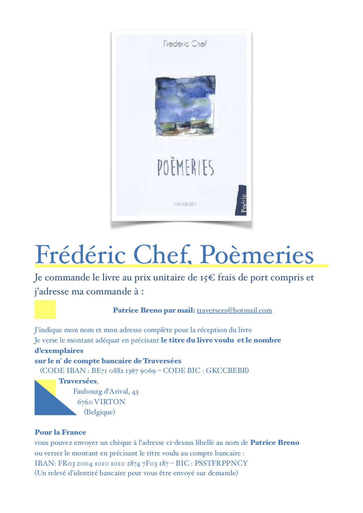 poèmeries bon de commande